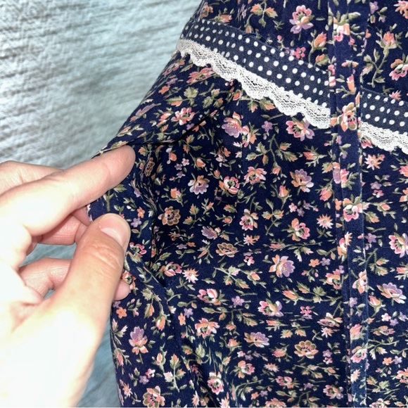 Gunne Sax by Jessica San Francisco 1970s Peplum Sundress Size 7 Fits like a 3 - Picture 11 of 16